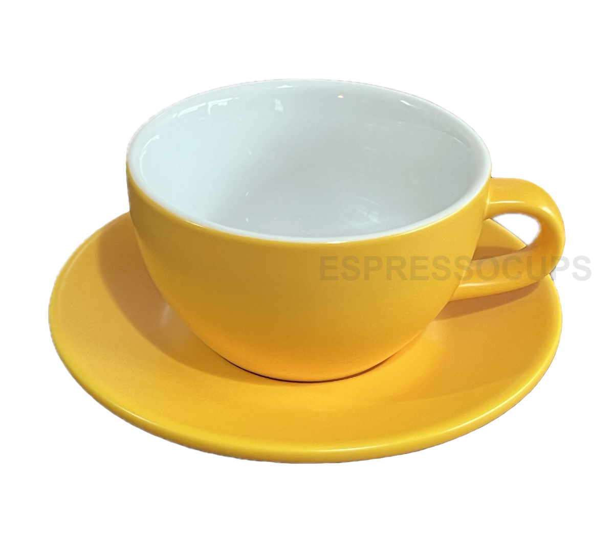 "TULIPANO" 300ml Latte Cups (L) - yellow matte